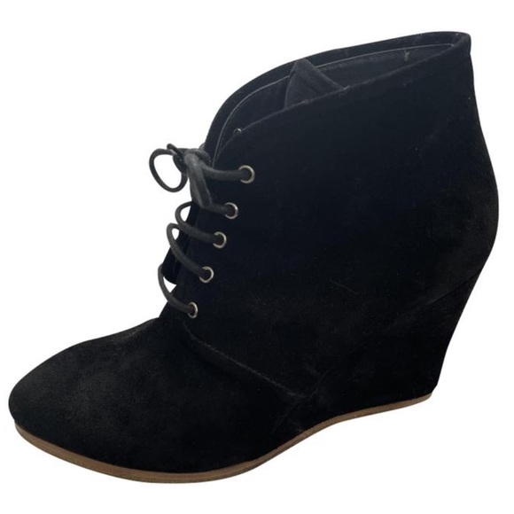 Giuseppe Zanotti Black Suede Wedge Shoes